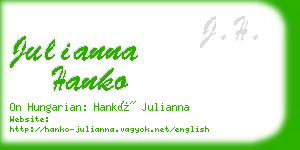 julianna hanko business card
